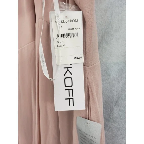 Levkoff (Nordstrom) blush pink 12 formal dress NWT floor length - Picture 6 of 6